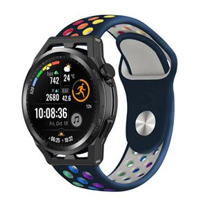Strap-it Huawei Watch GT Runner sport band (donkerblauw kleurrijk)