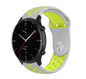 Strap-it Amazfit GTR 2 sport band (grijs/geel)