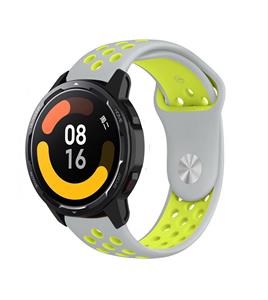 Strap-it Xiaomi Watch S1 sport band (grijs/geel)