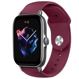 Strap-it Amazfit GTS 3 sport bandje (bordeaux)