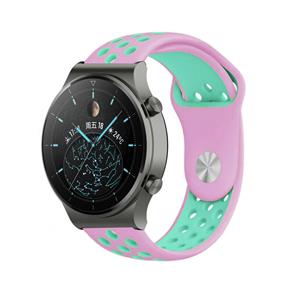 Strap-it Huawei Watch GT 2 Pro sport band (roze/aqua)