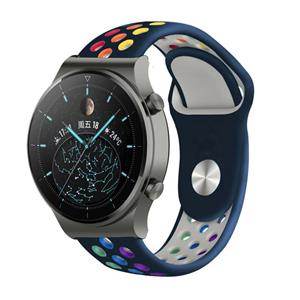 Strap-it Huawei Watch GT 2 Pro sport band (donkerblauw kleurrijk)