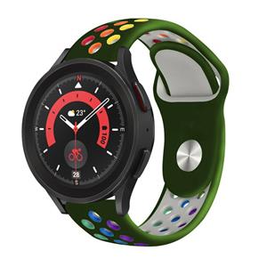 Strap-it Samsung Galaxy Watch 5 Pro sport band (legergroen/kleurrijk)