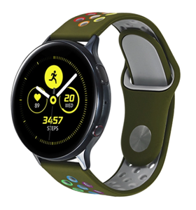 Strap-it Samsung Galaxy Watch sport band 42mm (legergroen kleurrijk)