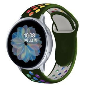Strap-it Samsung Galaxy Watch Active sport band (legergroen/kleurrijk)