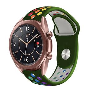 Strap-it Samsung Galaxy Watch 3 41mm sport band (legergroen/kleurrijk)