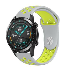 Strap-it Huawei Watch GT sport band (grijs geel)