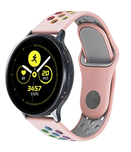 Strap-it Samsung Galaxy Watch sport band 42mm (roze kleurrijk)