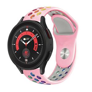 Strap-it Samsung Galaxy Watch 5 Pro sport band (roze/kleurrijk)