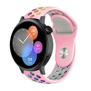 Strap-it Huawei Watch GT 3 42mm sport band (roze/kleurrijk)