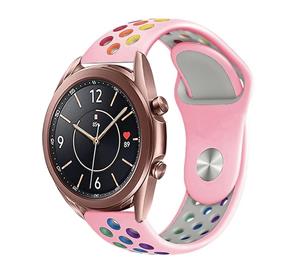 Strap-it Samsung Galaxy Watch 3 sport band 41mm (roze/kleurrijk)