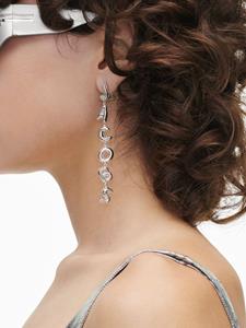 Marc Jacobs Balloon logo-lettering earrings - Zilver