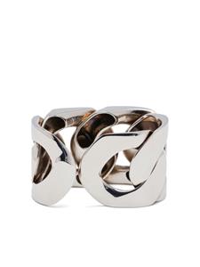 Alexander McQueen Ring met schakels - Zilver