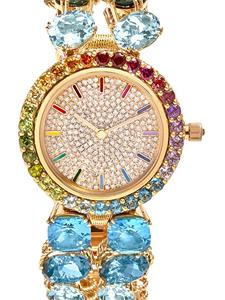 Dolce & Gabbana Rainbow horloge met kristallen - Goud
