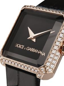 Dolce & Gabbana Horloge verfraaid met diamant - Zwart
