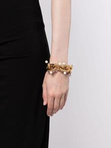 Rabanne XL Link faux pearl-embellished bracelet - Goud