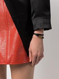 Saint Laurent wraparound-style leather bracelet - Zwart
