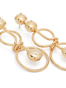 Alberta Ferretti spiral-embellished drop earrings - Goud