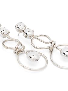 Alberta Ferretti spiral-embellished drop earrings - Zilver