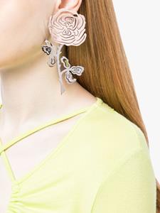 Y/Project floral-motif oversized earrings - Roze