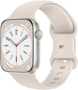 Strap-it Apple Watch siliconen bandje (sterrenlicht)