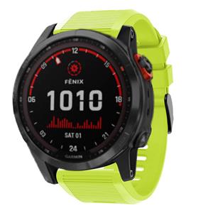 Strap-it Garmin Fenix 7x siliconen bandje (lichtgroen)