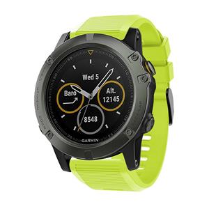 Strap-it Garmin Fenix 5x / 6x siliconen bandje (lichtgroen)