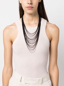 Fabiana Filippi multi-chain bead necklace - Zwart