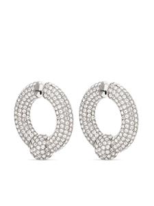 Balenciaga Mega rhinestone-embellished hoop earrings - Zilver