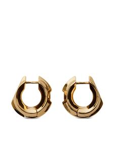 Burberry Hollow silver hoop earrings - Goud