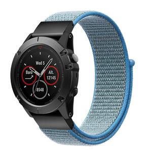 Strap-it Garmin Fenix 5s / 6s nylon band (lichtblauw)