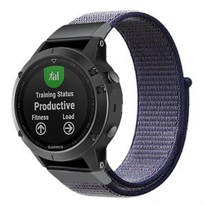 Strap-it Garmin Fenix 5x / 6x nylon band (blauw)