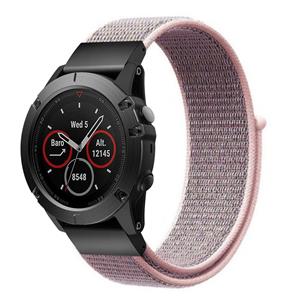 Strap-it Garmin Fenix 5 / 6 nylon band (pink sand)