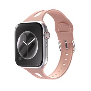 Strap-it Apple Watch slim silicone band (pink sand)