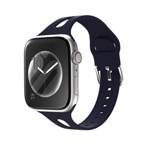 Strap-it Apple Watch slim silicone band (donkerblauw)