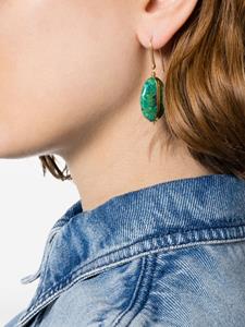 ISABEL MARANT stone-embellished drop earrings - Groen