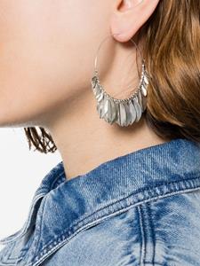 ISABEL MARANT leaf hoop earrings - Zilver