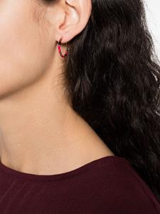 ISABEL MARANT New Color Strip beaded hoop earrings - Roze
