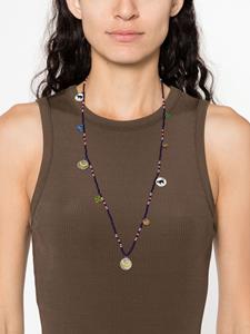 Marni charm-detail beaded necklace - Paars