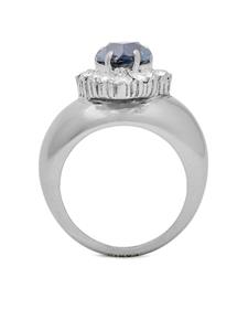Saint Laurent Ring met kristal - Zilver