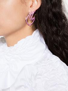 Panconesi crystal-embellished hoop earrings - Roze