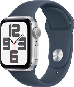 Apple Watch SE (2023) GPS 40 mm Aluminium kast Sportband Storm Blue M/L