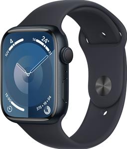 Apple Watch Series 9 GPS 45 mm Aluminium kast Sportband Midnight M/L