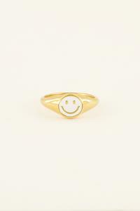 My jewellery Ring met parelmoer smiley