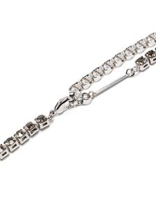Dsquared2 letter-pendant crystal-embellished necklace - Zwart