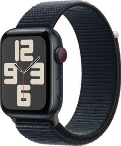 Apple Watch SE (44mm) GPS+4G Smartwatch 2. Generation, Alu mit Sport Loop mitternacht/mitternacht