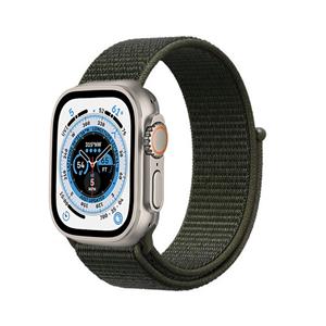 Strap-it Apple Watch Ultra nylon band (donkergroen)