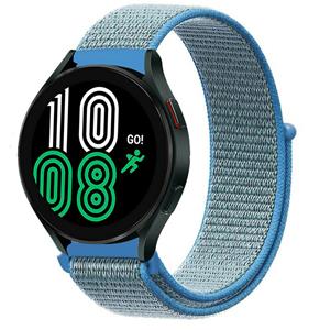 Strap-it Samsung Galaxy Watch 4 44mm nylon band (blauw)