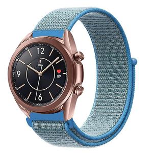 Strap-it Samsung Galaxy Watch 3 - 41mm nylon bandje (blauw)