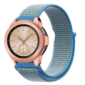 Strap-it Samsung Galaxy Watch 42mm nylon band (blauw)